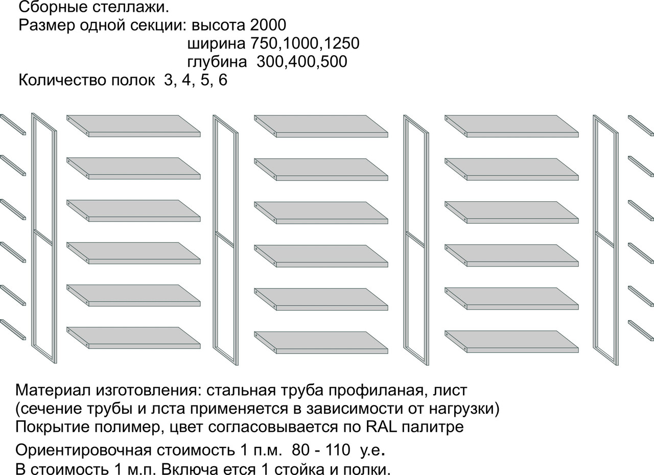 Универсальные стеллажи. - фото 2 - id-p5240916