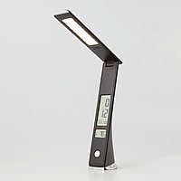 Светодиодная настольная лампа с часами 80504/1 черный, фото 1