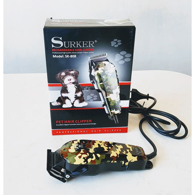 Профессиональная машинка для стрижки животных Surker SK-808 + 4 насадки - фото 2 - id-p100854338