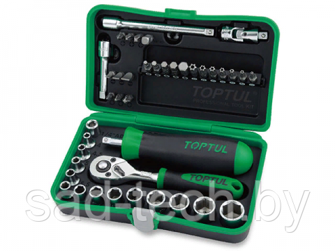 Набор головок и бит 1/4" 4-14мм 41предм. 6гр. TOPTUL GADW4101, фото 2