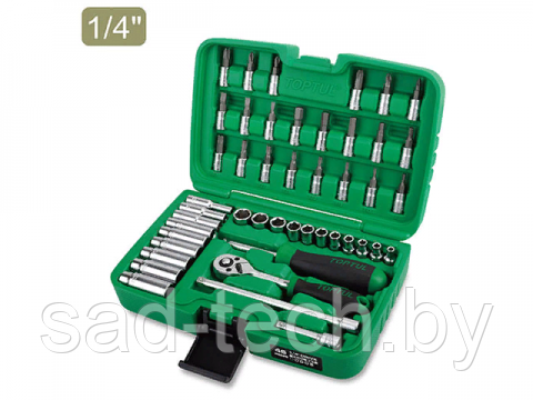 Набор головок 1/4" 4-13мм 46предм. 6гр. TOPTUL GCAI4601