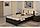 Двуспальная кровать Люкс-160 с мягкой спинкой (ясень светлый/экокожа Morgan Cream), фото 4