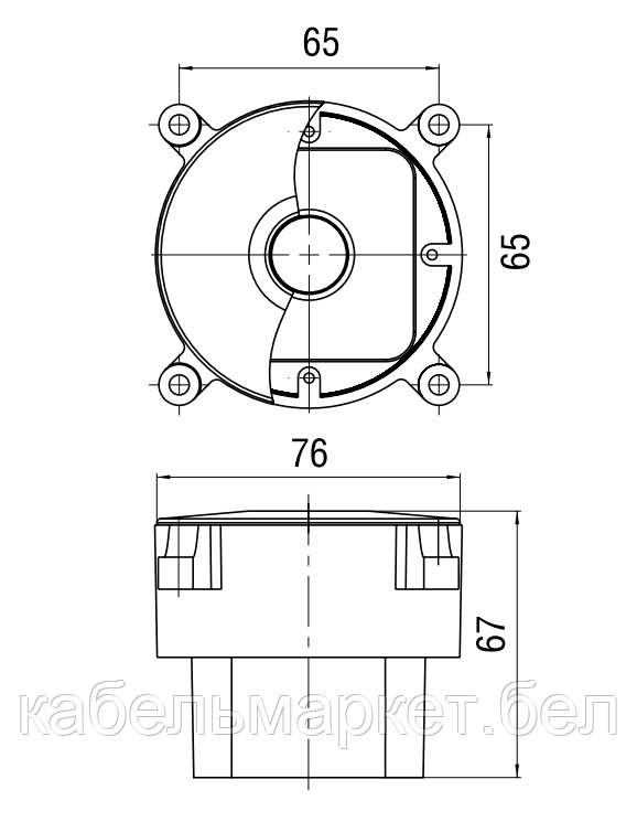 10131 - Коробка установочная для заливки в бетон D=70мм, H=60мм - фото 3 - id-p100892955