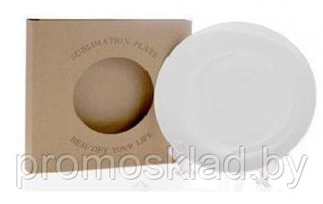 Тарелка керамическая белая 18 см в индивид упаковке