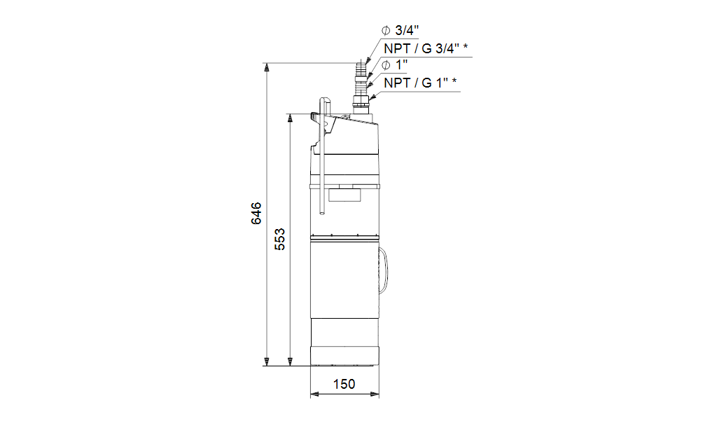 Колодезный насос Grundfos SBA 3-45 A - фото 4 - id-p69144075