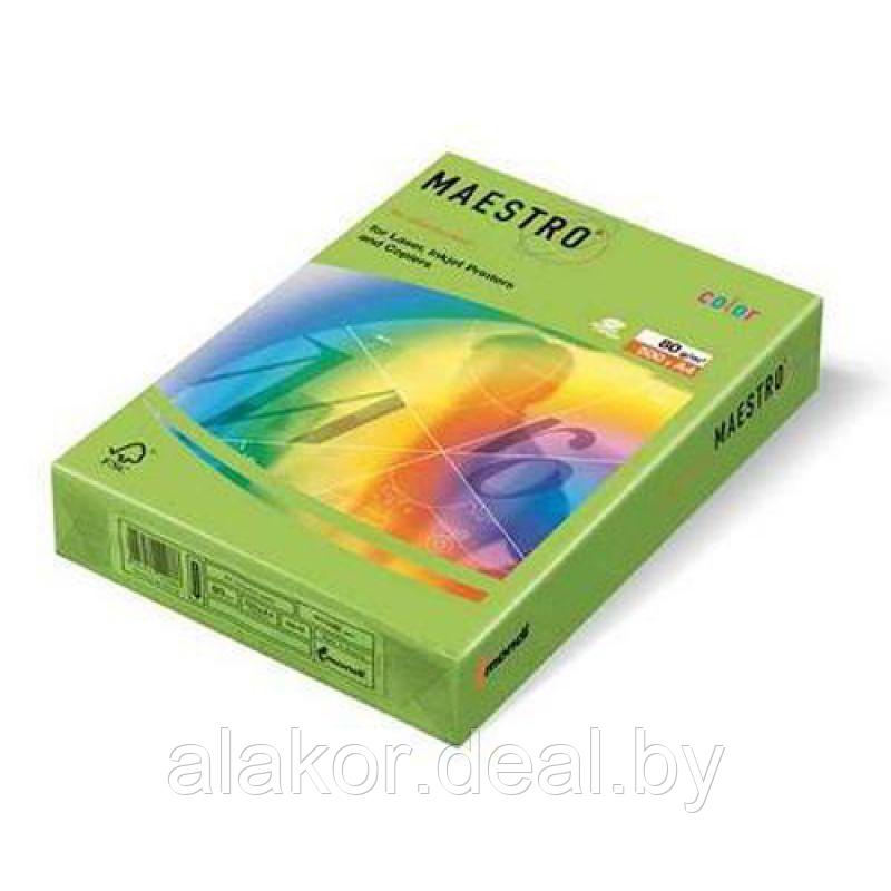 Бумага цветная "Maestro Color", А4, 80 г/м2, 500л., интенсив, ярко-зеленый - фото 1 - id-p100897222