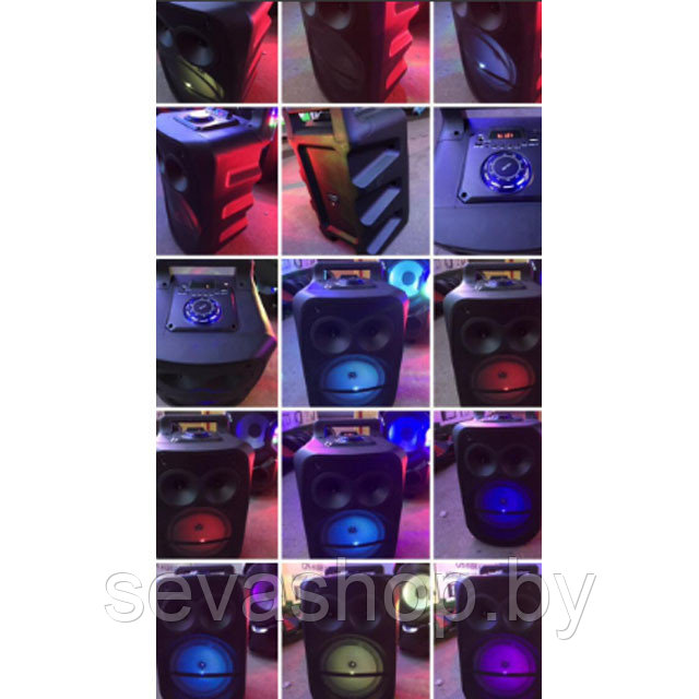 Портативная колонка с микрофоном Bluetooth BT Speaker SY-1777 Дисплей LED подсветка динамика (активная).