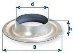 Люверс круглый оцинкованный d = 12 mm.