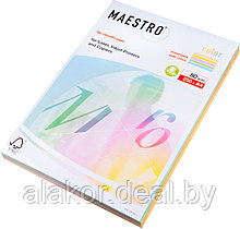 Бумага цветная "Maestro Color Mix Pastell", А4, 80 г/м2, 250л., пастель, микс 5 цветов