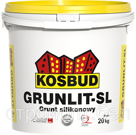 Силиконовый грунт с кварцевым песком (и без) KOSBUD Grunlit-SL, 20 кг, Польша, фото 2