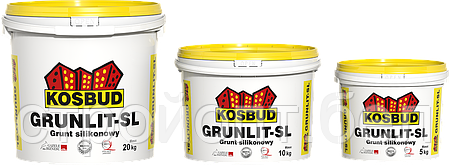Силиконовый грунт с кварцевым песком (и без) KOSBUD Grunlit-SL, 20 кг, Польша, фото 2