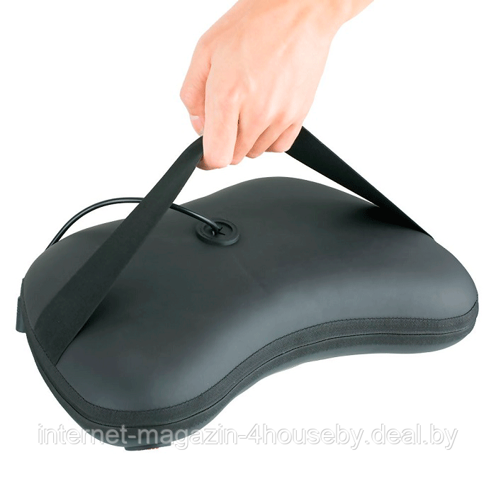 Массажная роликовая подушка с ИК-прогревом Massage Pillow FITSTUDIO (8 мини-роликов, черная) - фото 6 - id-p100938050
