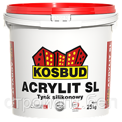 Декоративная силиконовая штукатурка KOSBUD ACRYLIT-SLN, 25 кг, Польша
