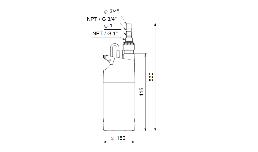 Колодезный насос Grundfos SB 3-45 A - фото 3 - id-p69144073