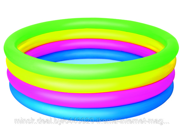 БАССЕЙН НАДУВНОЙ поливинилхлорид детский “Разноцветный” 157*46 см (арт. 51117)