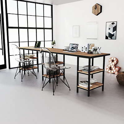 Письменный стол crafto МАСТЕР / black в стиле лофт