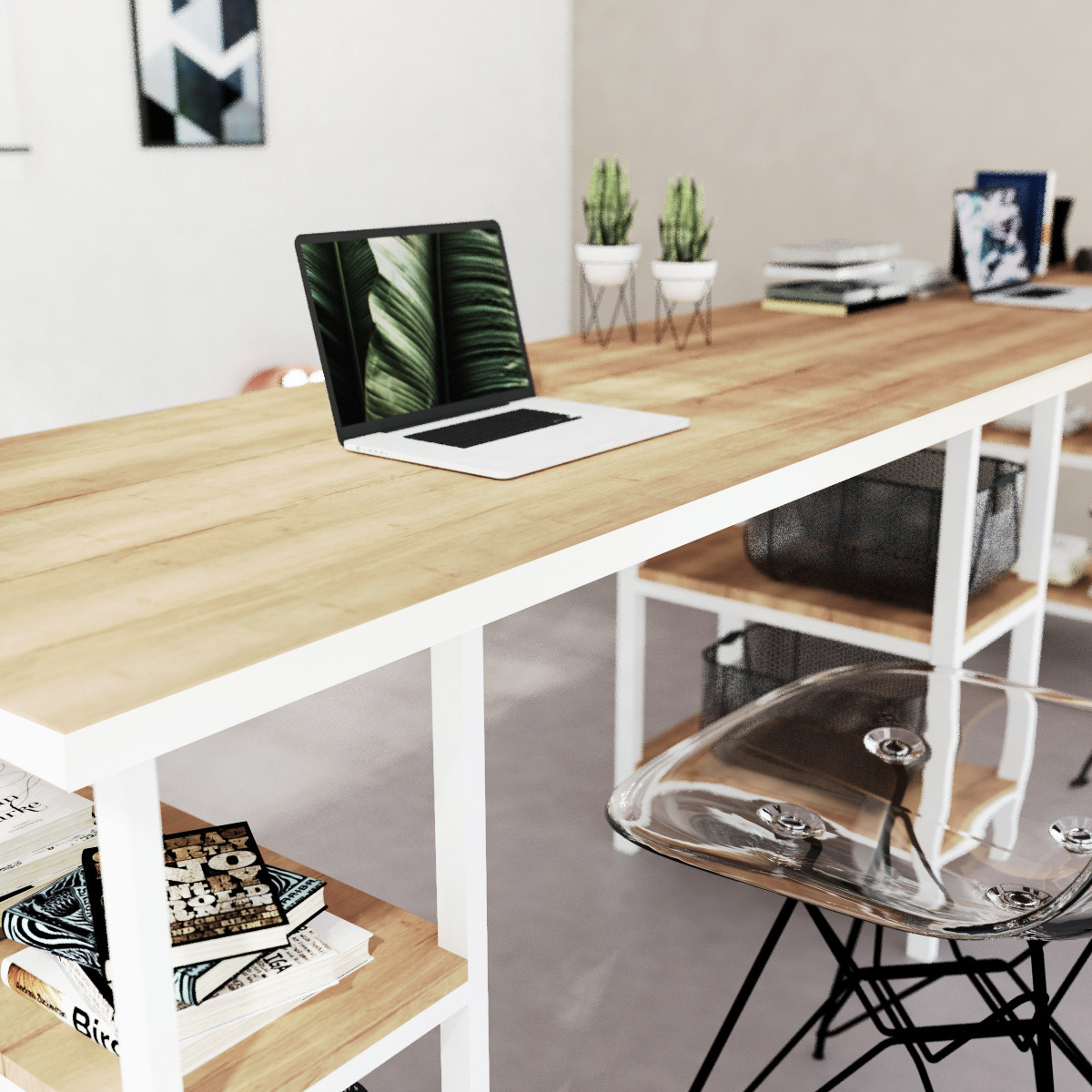 Письменный стол crafto МАСТЕР / white в стиле лофт - фото 5 - id-p100986111