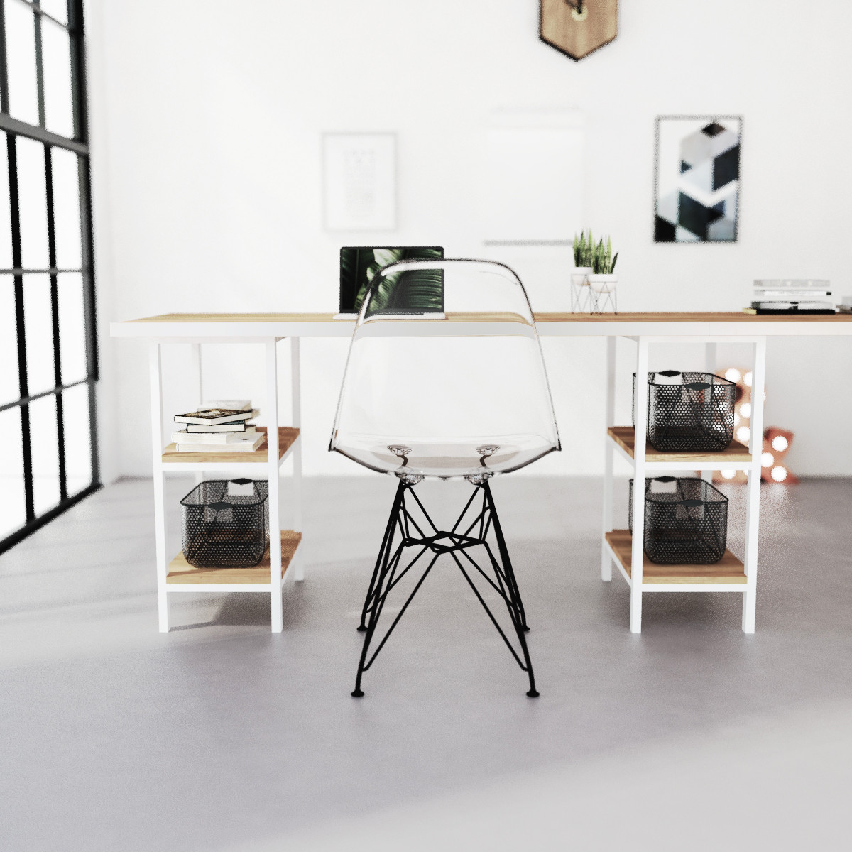 Письменный стол crafto МАСТЕР / white в стиле лофт - фото 4 - id-p100986111