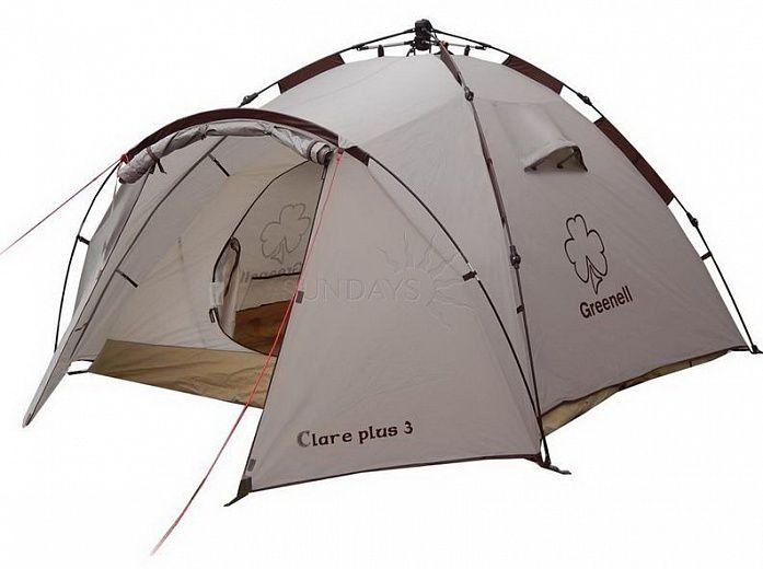 Палатка с автоматическим каркасом "Клер плюс 3" Коричневый