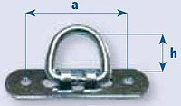 Скоба бортовая поворотная оцинкованная. Скоба круглая бортовая. h 37,12.37