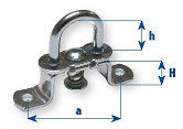 Скоба тентовая   поворотная оцинкованная. 19.51