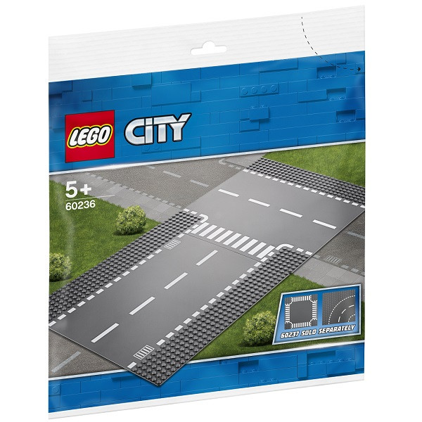 Конструктор LEGO 60236 Прямой и Т-образный перекрёсток Lego City Lego City