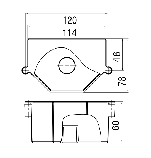 10132 - Коробка расп. для заливки в бетон 119х76мм, H=60мм, фото 3