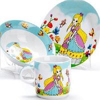 LR-27342 Набор посуды детской Принцесса Loraine, 3 предмета