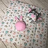 Бело-розовый с ёжиками и лисами, фото 10