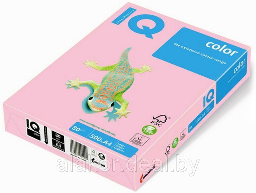 Бумага цветная "IQ Color", А4, 80 г/м2, 500л., пастель, розовый - фото 1 - id-p101023754