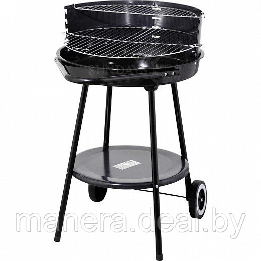 Гриль угольный BBQ KOOPMAN 48,5 см, черный - фото 1 - id-p101024883