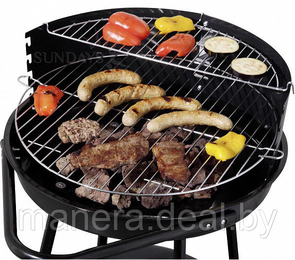 Гриль угольный BBQ KOOPMAN 48,5 см, черный - фото 4 - id-p101024883