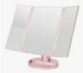 Зеркало настольное для макияжа с подсветкой SiPL комбинированное розовое - фото 3 - id-p101024965