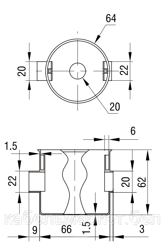 10190 - Коробка установочная для блоков, углубленная с/п - фото 3 - id-p101025628