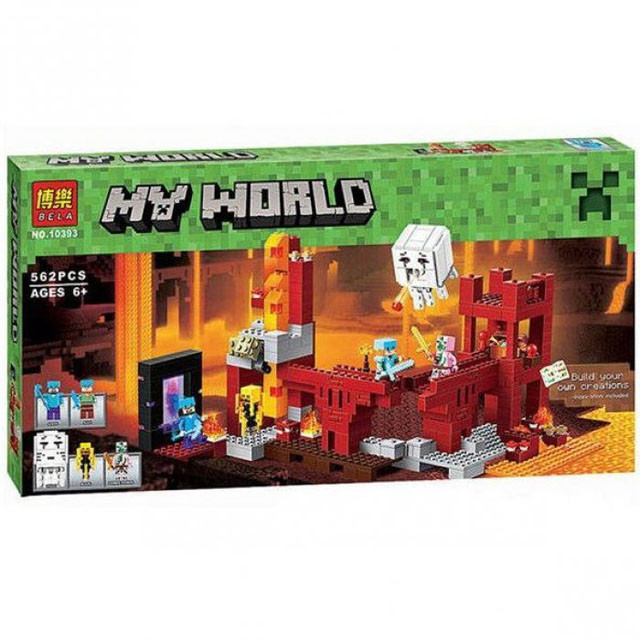Конструктор Bela 10393 Minecraft Подземная крепость (аналог Lego Minecraft 21122) 562 детали - фото 1 - id-p101065201