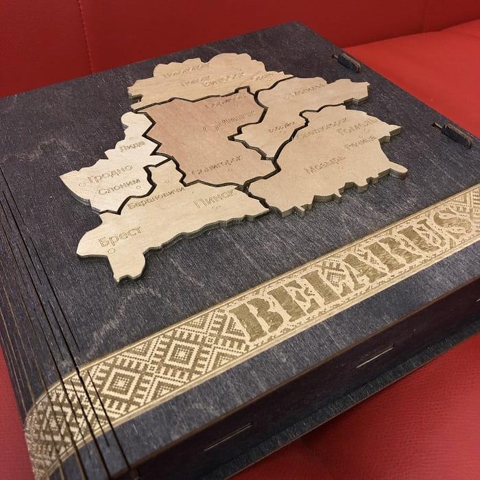 Подарочный набор рюмок с городами «Беларусь» в деревянной коробке - фото 10 - id-p101062087