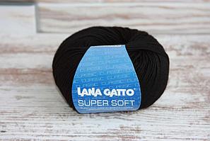 Пряжа Lana Gatto Super Soft 10008 чёрный