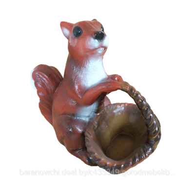 Белка с корзиной, кашпо
