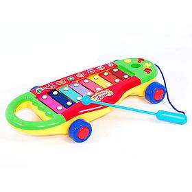 Акция! Детская музыкальная игрушка ксилофон (металлофон) в форме машинки. АРТ.   0675-1  20 руб.