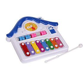 Детская музыкальная игрушка ксилофон (металлофон) Домик. Цвет белый.  АРТ.   1031846R