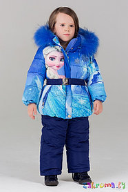 Акция! Детский комплект зимний куртка и комбинезон  био-пух BILEMI. Цвет светло-голубой.  Размер 80, 86, 92 .