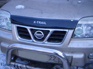  Дефлектор капота Nissan X-Trail T30 2000-2007 (с надписью)