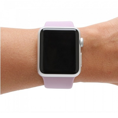 Ремешок силиконовый Sport Band лиловый для Apple Watch Series 4/5/6/SE 40mm - фото 3 - id-p101100742