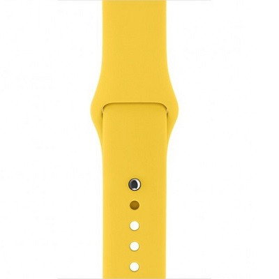 Ремешок силиконовый Sport Band желтый для Apple Watch Series 4/5/6/SE 40mm - фото 2 - id-p101100748