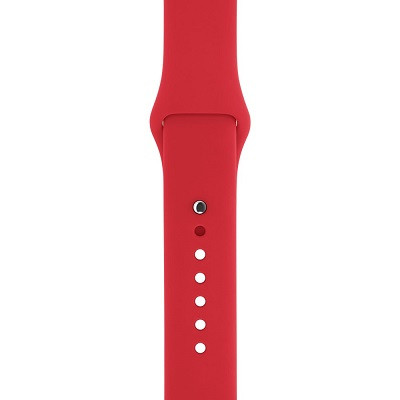 Ремешок силиконовый Sport Band красный для Apple Watch Series 4/5/6/SE 40mm - фото 2 - id-p101100750