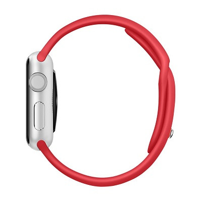 Ремешок силиконовый Sport Band красный для Apple Watch Series 4/5/6/SE 40mm - фото 4 - id-p101100750