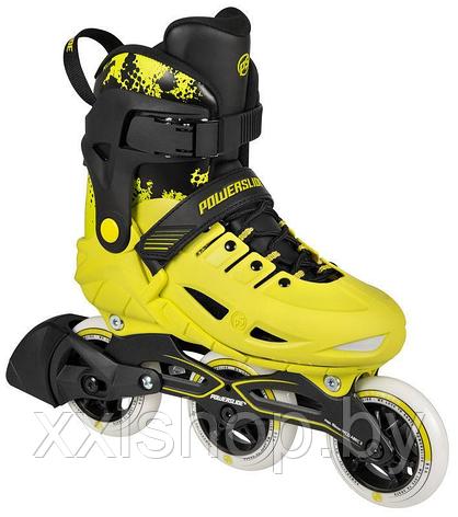 Раздвижные роликовые коньки Powerslide Phuzion Universe желтые р-р 37-40, фото 2