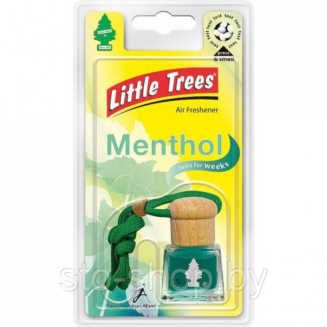 Ароматизатор для салона авто подвесной жидкостный Ментоловый бриз Little Trees Bottle Menthol (Швейцария) - фото 1 - id-p101123639