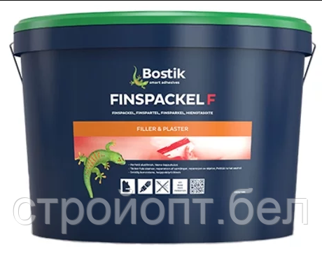 Финишная шпатлевка Bostik FINSPACKEL F, 10 л (18 кг), Швеция