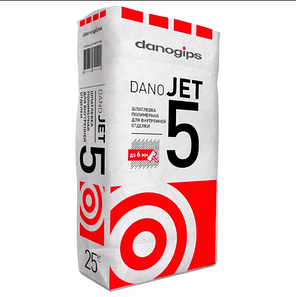 Выравнивающая полимерная шпатлевка DANOGIPS DANO JET 5, 25 кг, РФ, фото 2